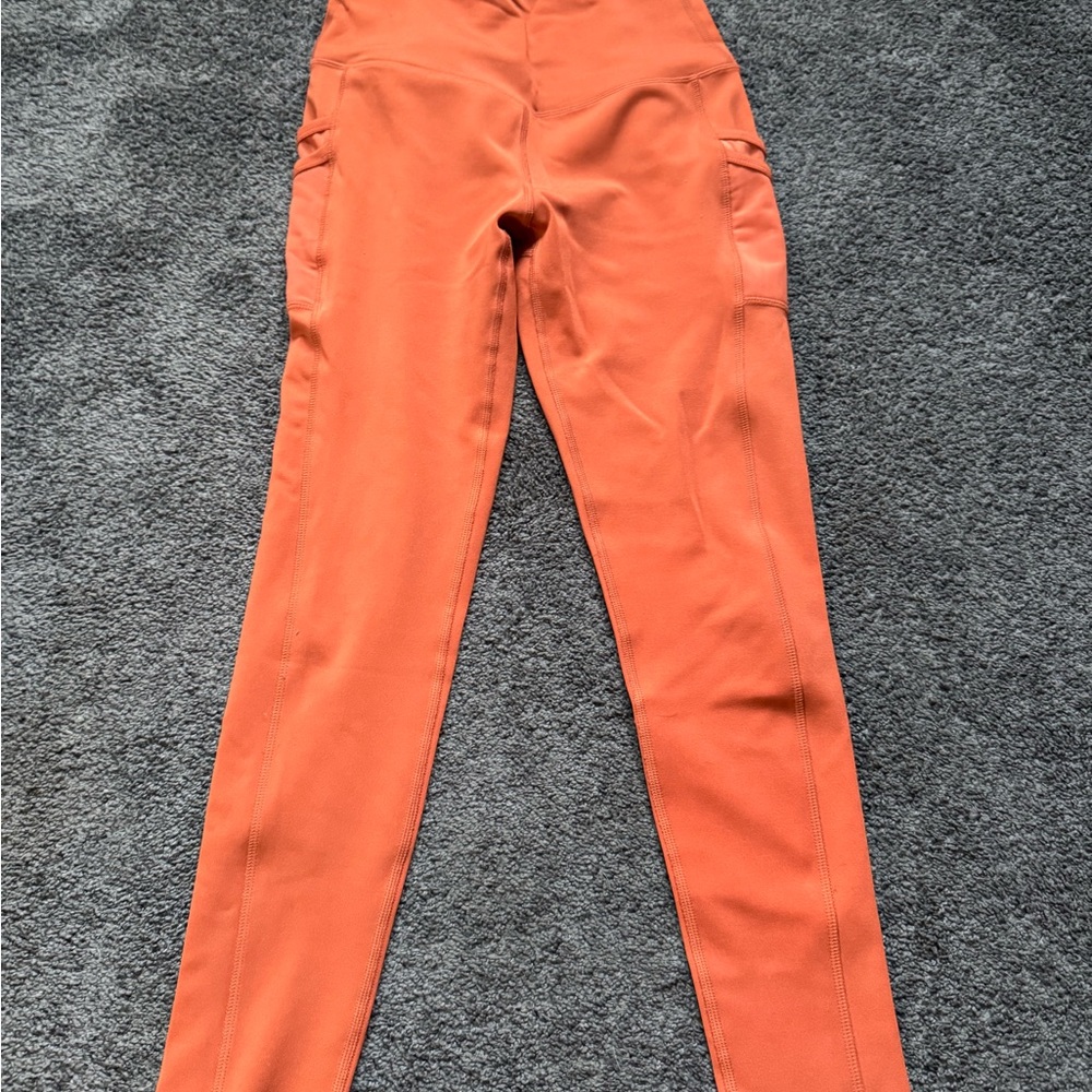 Women's Orange High-Waisted Pants